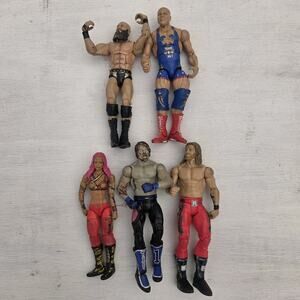 WWE/WWF Wrestling Figures Bundle Of 5 Mattel 2011 Playworn